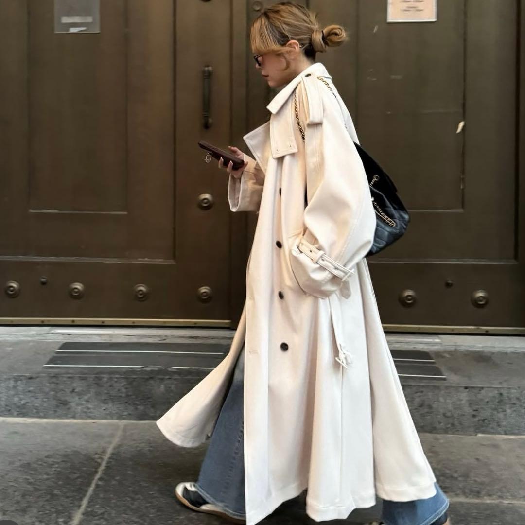 【新品タグ付き】thetoe Meteora Trench Coat beige