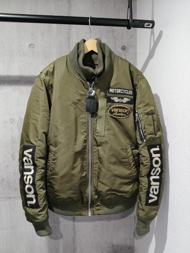 VANSON バンソン フライングエンブレム MA-1 フライトジャケット L