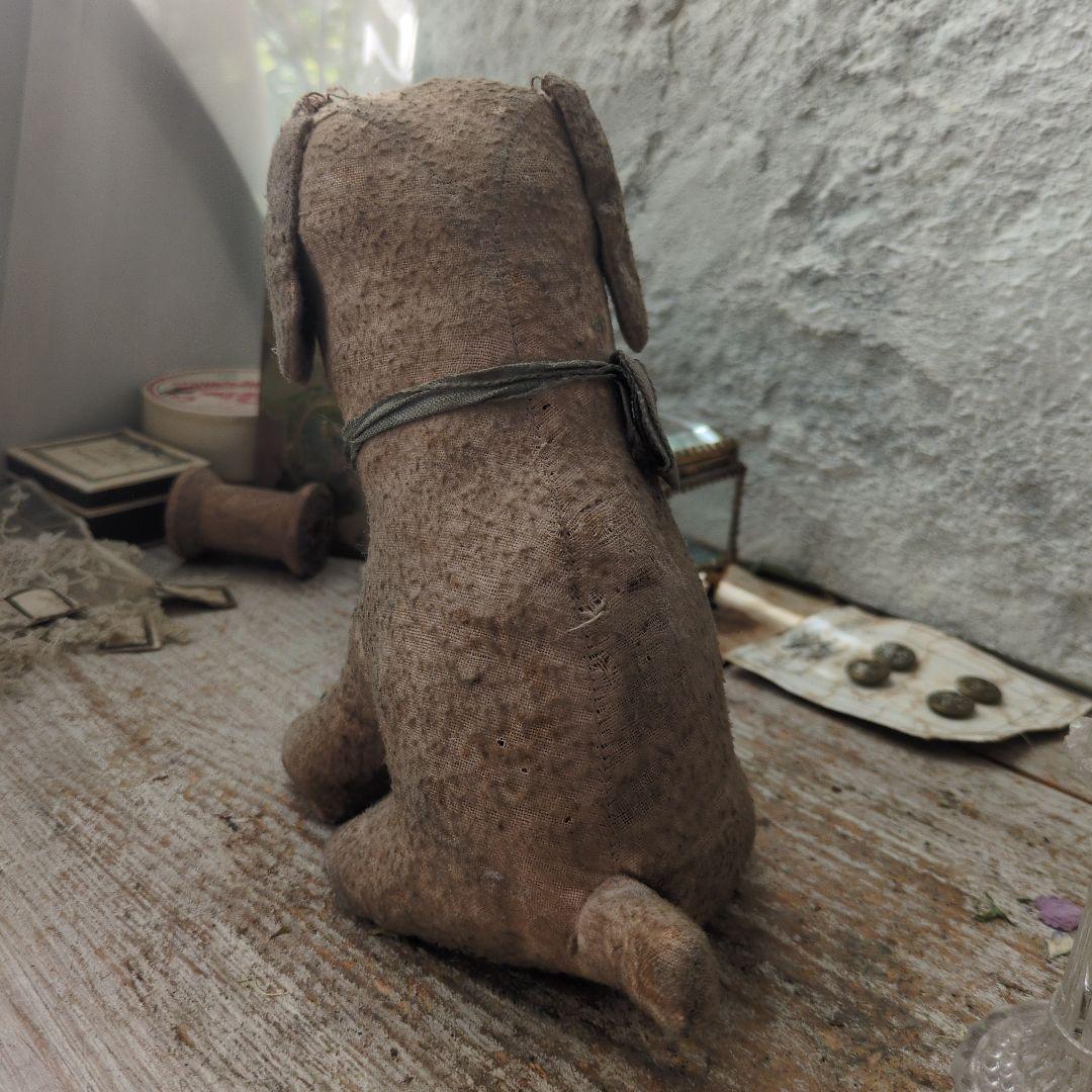 フランス　アンティーク　犬　ぬいぐるみ　わんこ　シャビー　ドール　人形
