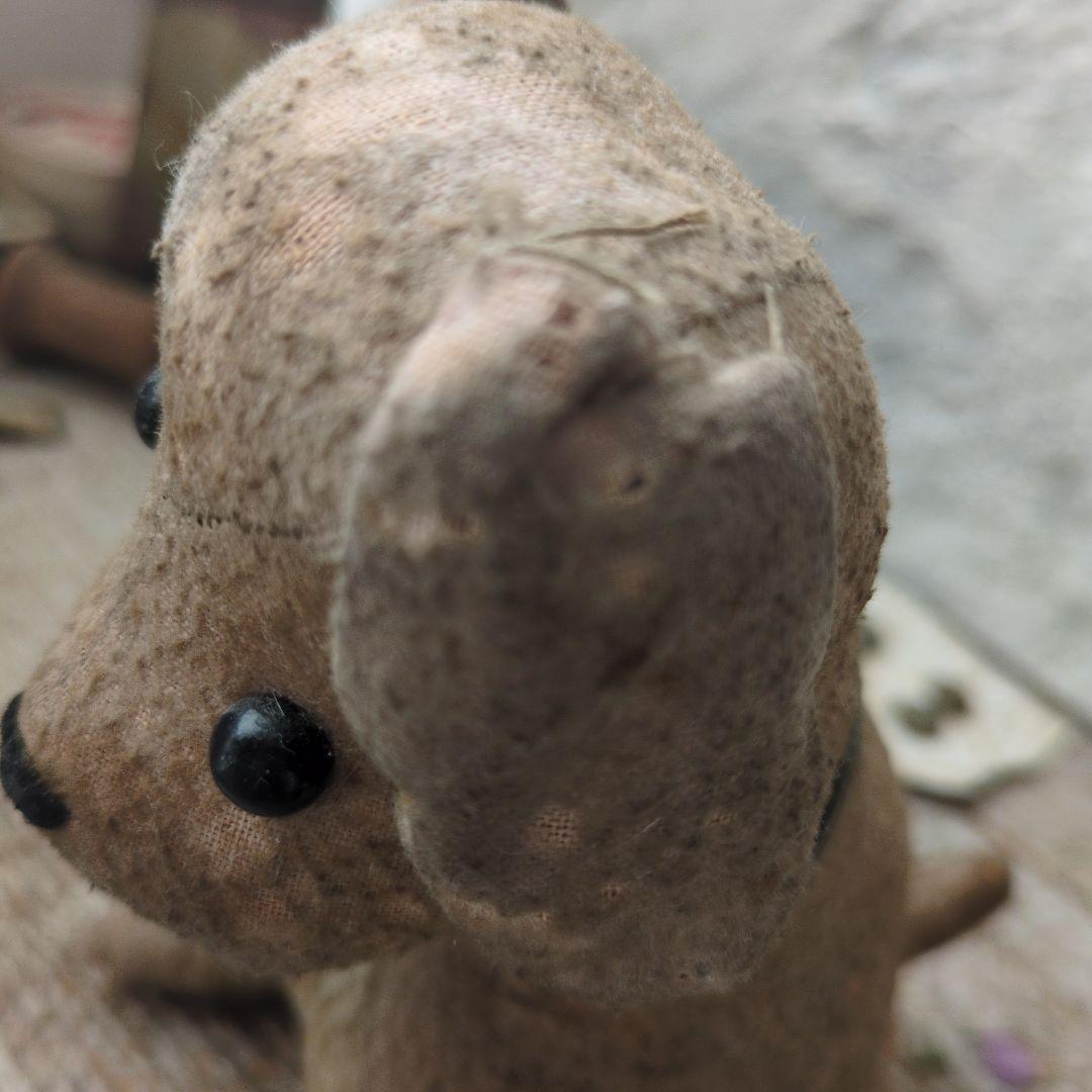 フランス　アンティーク　犬　ぬいぐるみ　わんこ　シャビー　ドール　人形