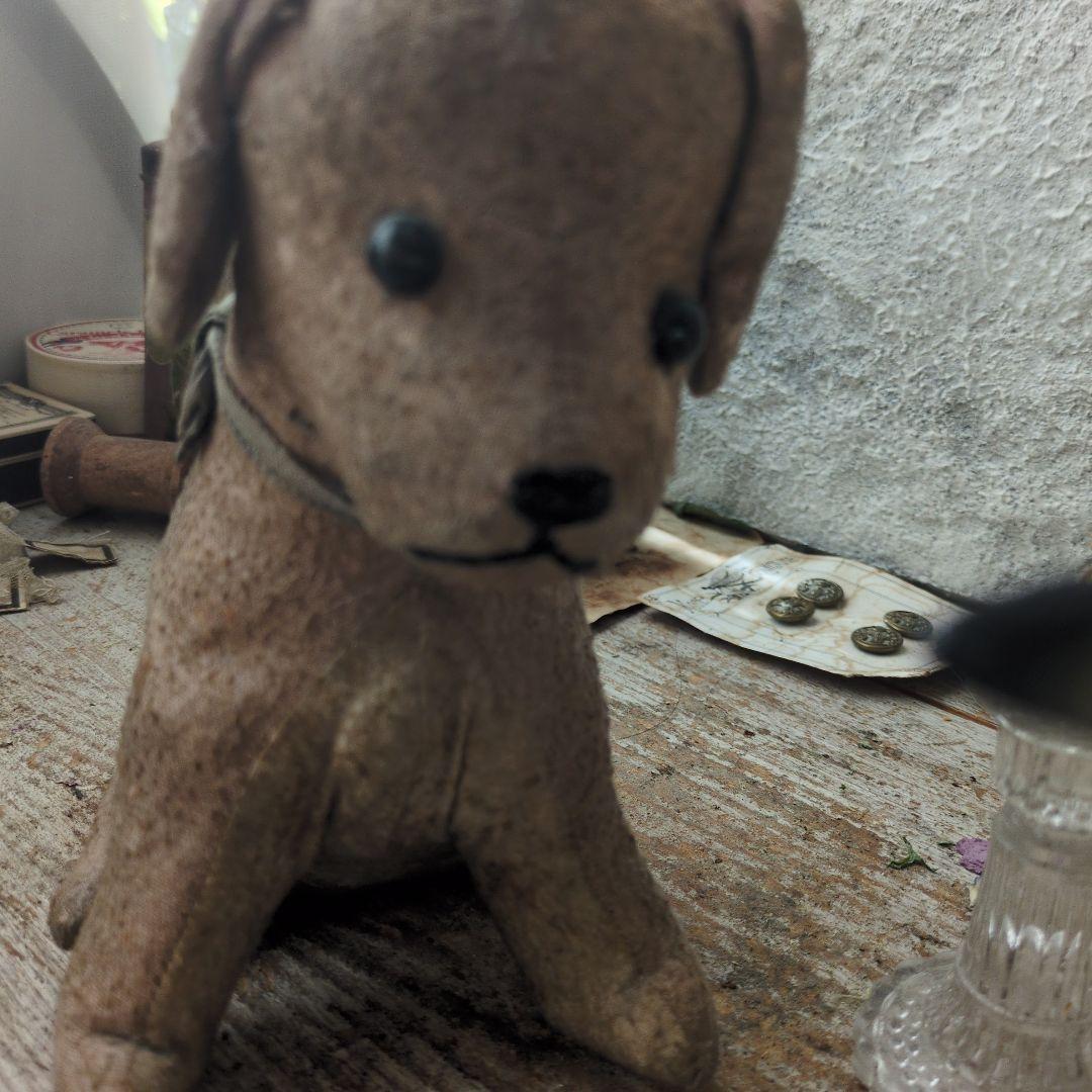フランス　アンティーク　犬　ぬいぐるみ　わんこ　シャビー　ドール　人形