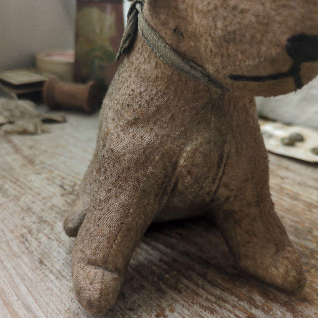 フランス　アンティーク　犬　ぬいぐるみ　わんこ　シャビー　ドール　人形