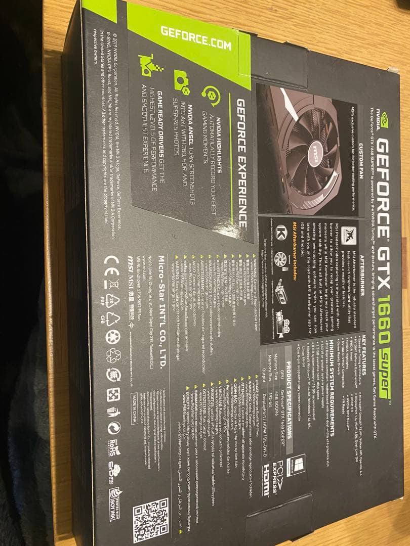 グラフィックボード・グラボ・ビデオカード MSI GeForce GTX 1660 Super AERO ITX OC