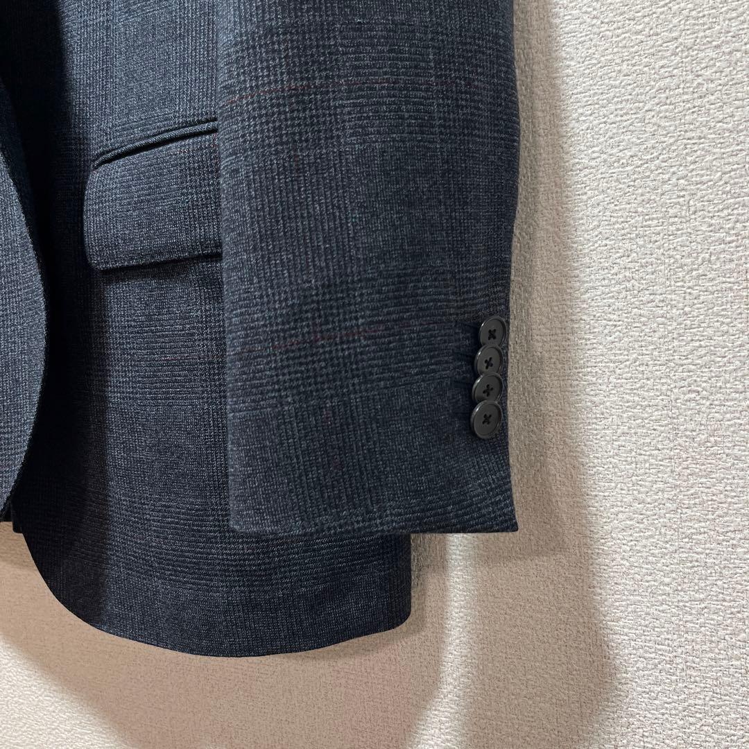 【未使用級】LARDINI グレンチェック セットアップスーツ ネイビー 50