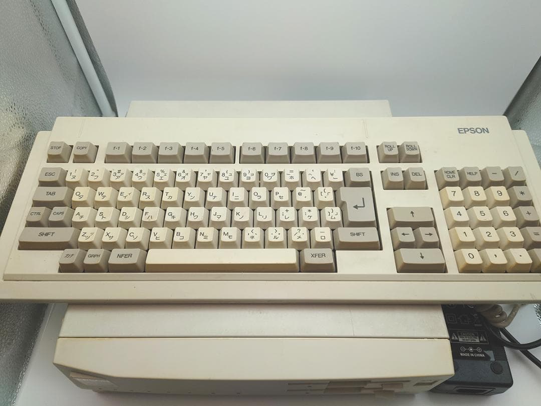 EPSON PC-486SE キーボード バッテリー電池交換 電源ACアダプタ化