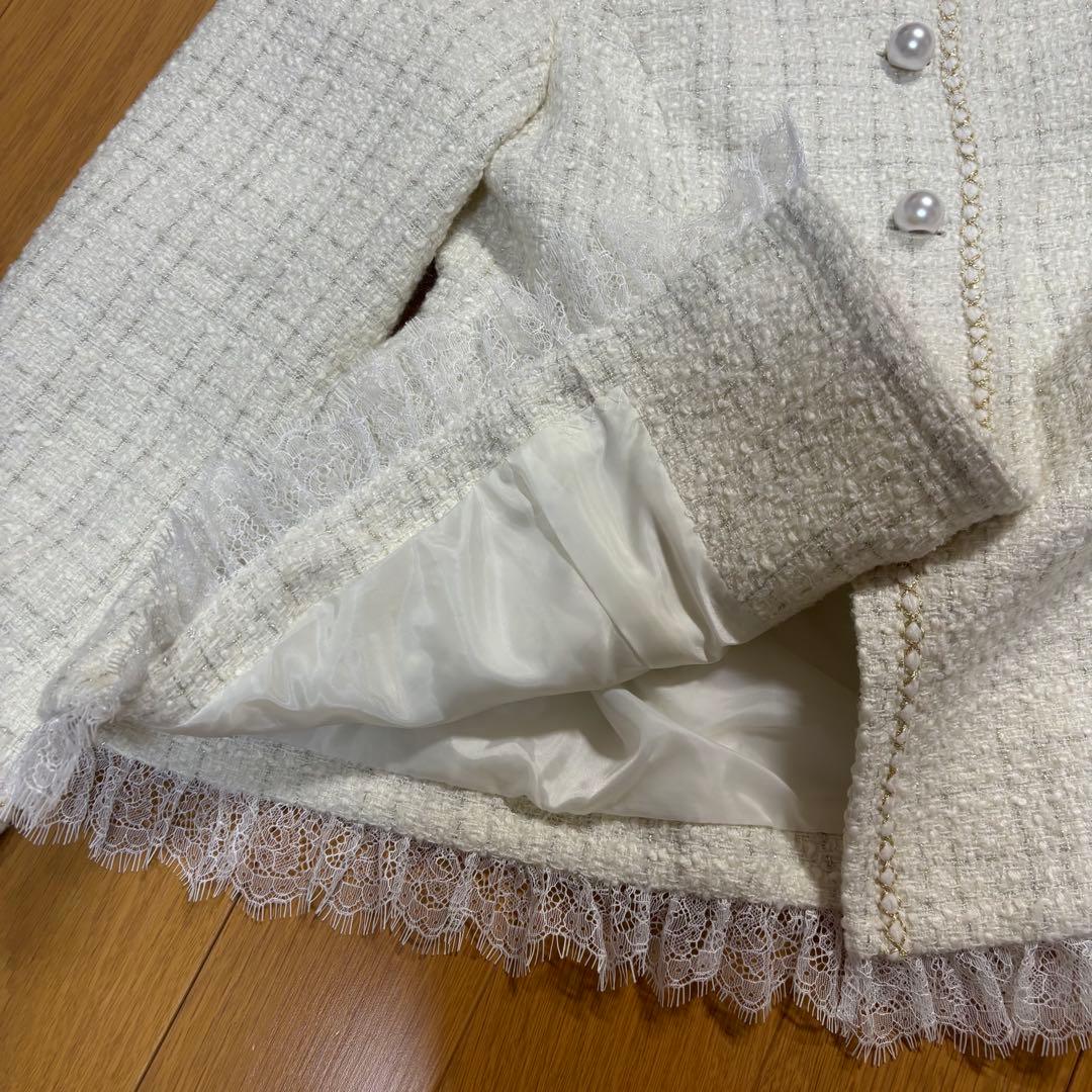 Rirandtureツィードペプラムジャケット