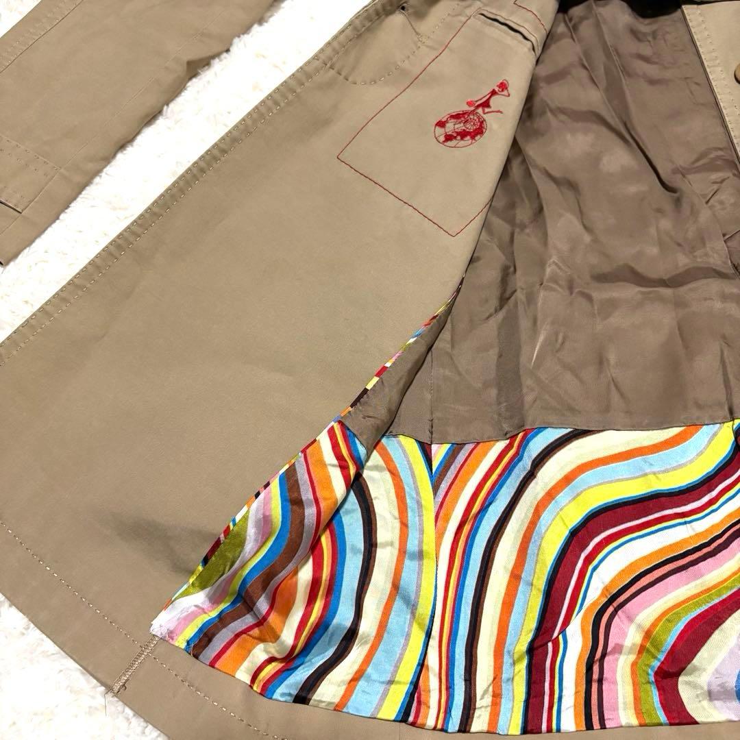 美品 Paul Smith BLACK ポールスミス トレンチコート ベージュ