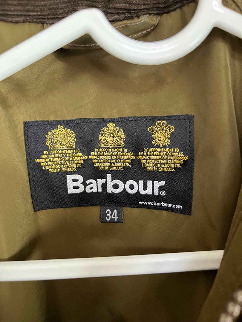 Barbour ナイロンジャケット サイズ34 オリーブグリーン
