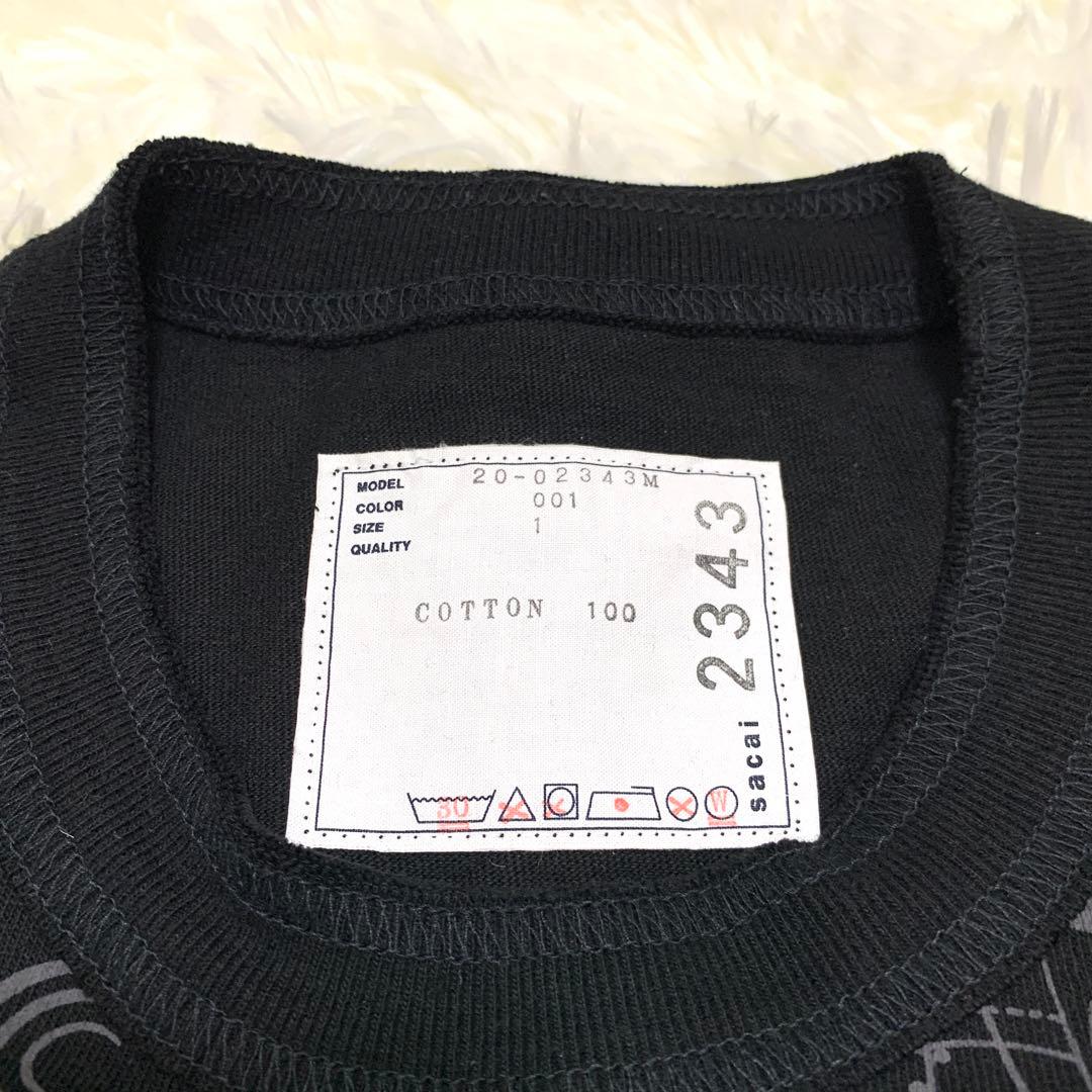 【20AW 未使用級】sacai × Dr.Woo バンダナプリントTシャツ 1