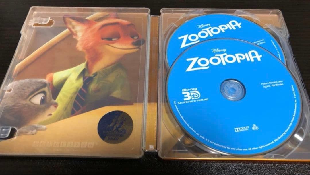ズートピアKIMCHIDVD限定スチールブックフルスリップ