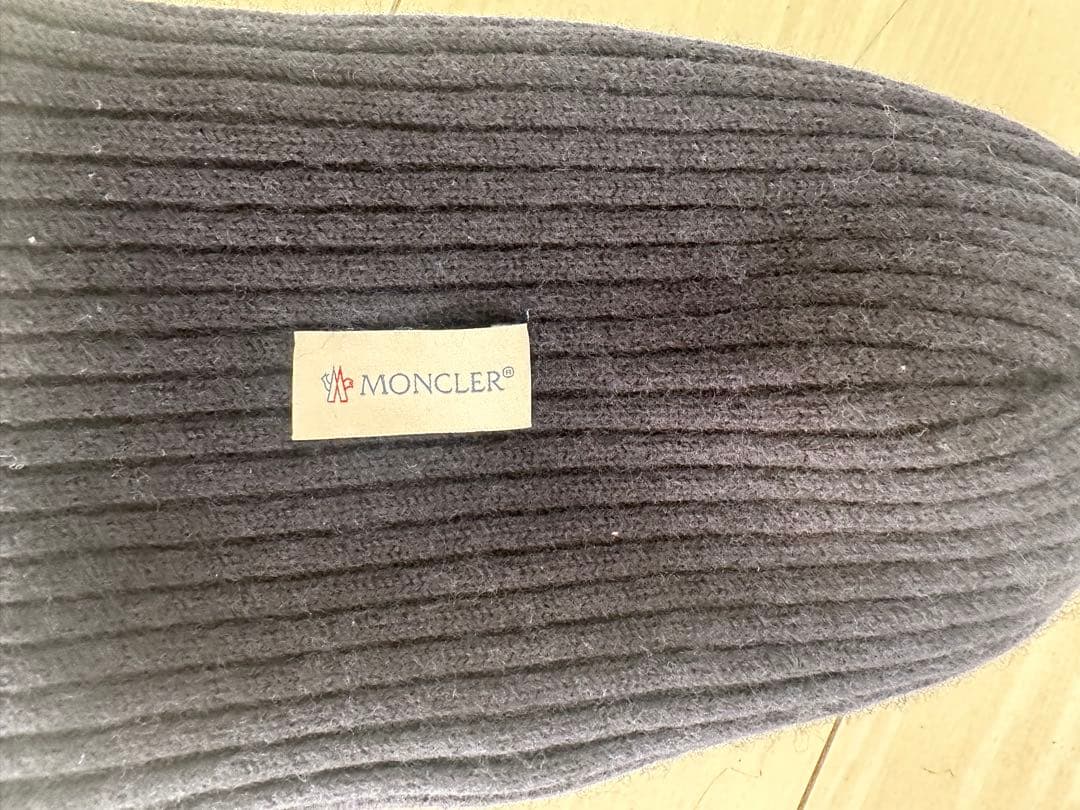MONCLER モンクレール ニット帽 ビーニー ネイビー ウール混