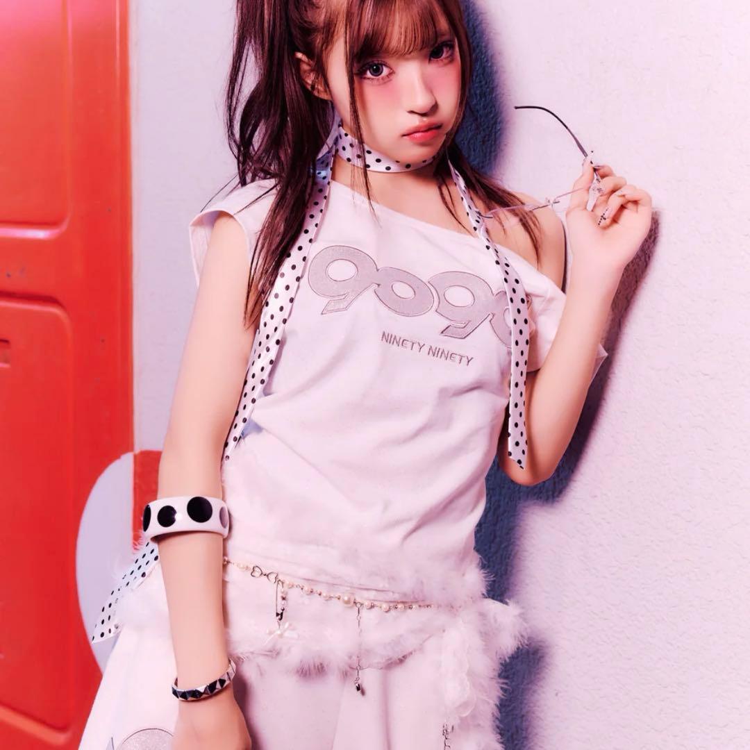 M*☆様 9090girl OG Logo Off Shoulder Glitt