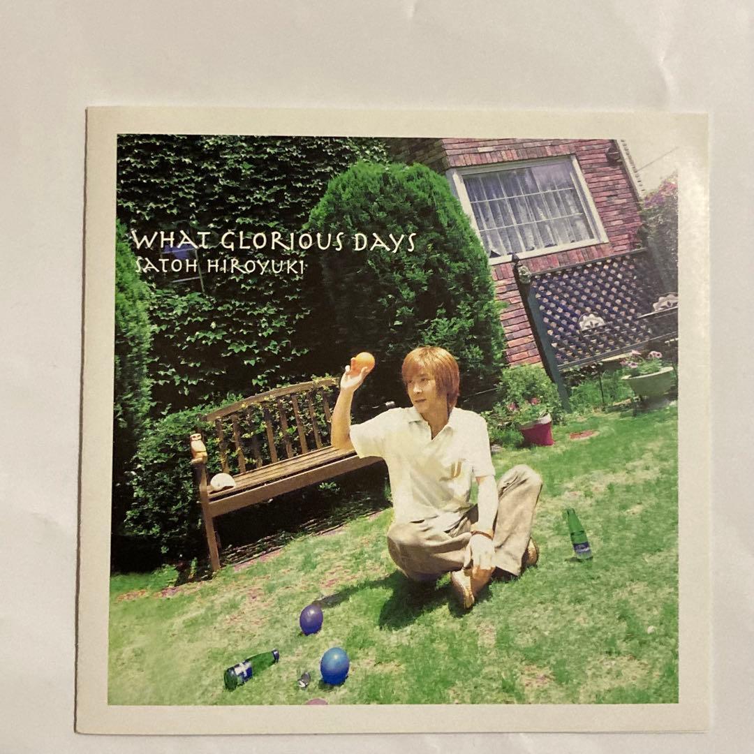 光GENJI 佐藤寛之 CD WHAT GLORIOUS DAYS レア　美品
