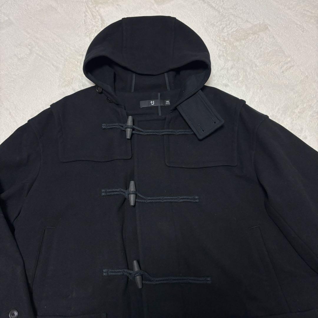 ◆美品◆希少◆良品◆ユニクロジル・サンダー　+J　黒 ダッフルコート XXL