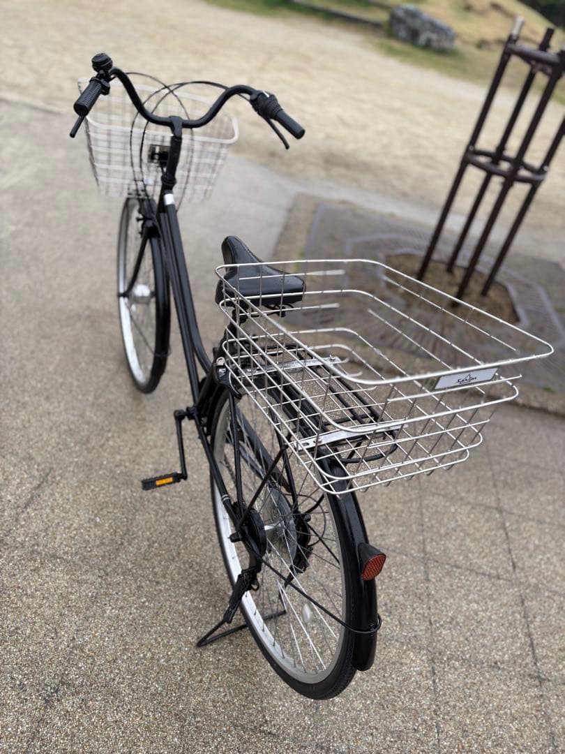 にしほ さん専用新品タイヤの前後ステンレス製籠付きお買い物仕様軽快車(27㌅)