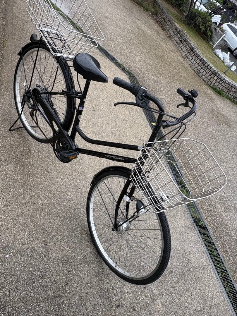 にしほ さん専用新品タイヤの前後ステンレス製籠付きお買い物仕様軽快車(27㌅)