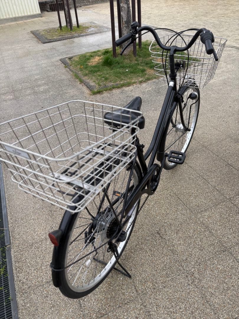 にしほ さん専用新品タイヤの前後ステンレス製籠付きお買い物仕様軽快車(27㌅)