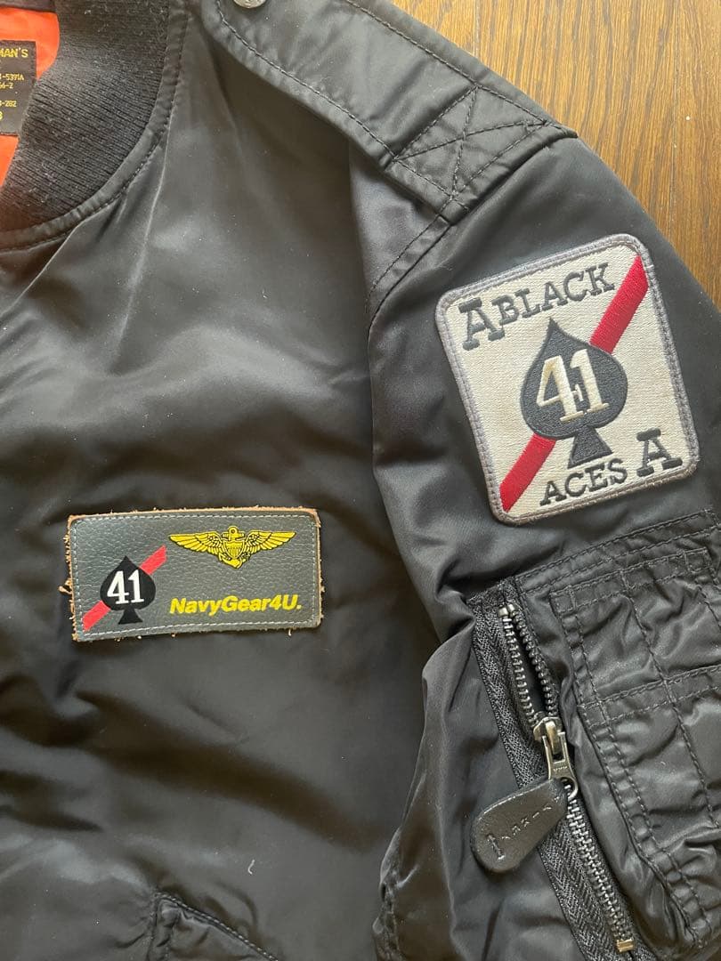AVIREX フライトジャケット VF-41 L-2A BLACK ACE