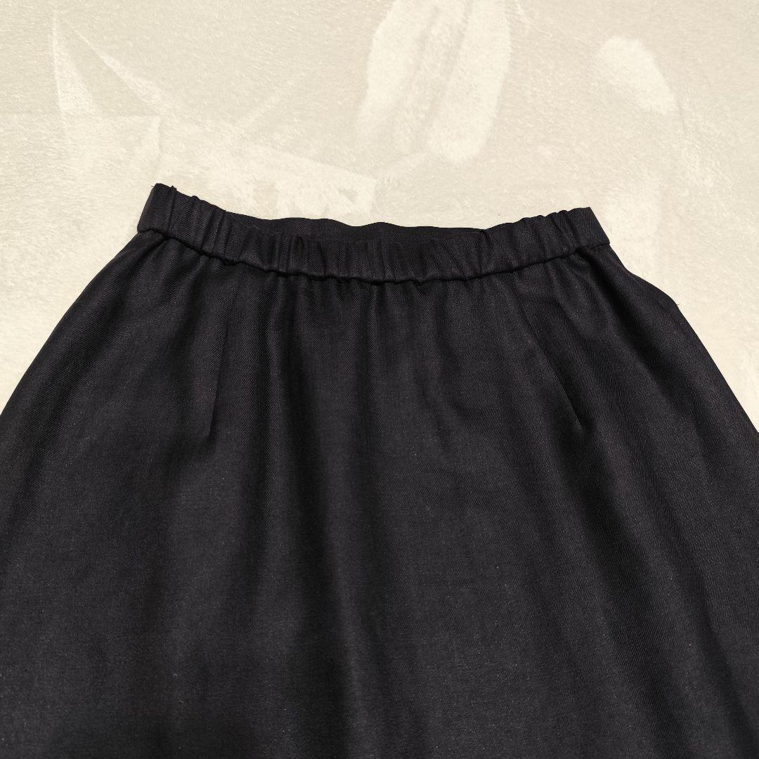 美品 GRACE Class バイカラージップスカート ネイビー 金ボタン 38