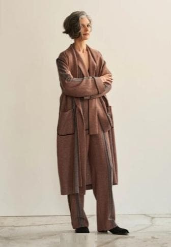 jonnlynx ストライプ ローブコート M