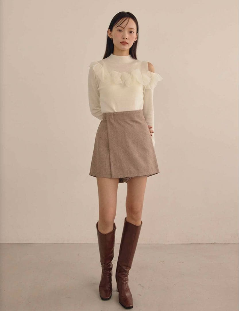 ACYM Betty skinny long ブラウン ロングブーツ S