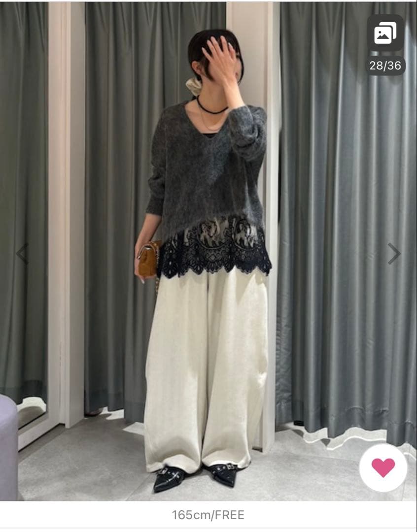 DouDou スカラーレースキャミ