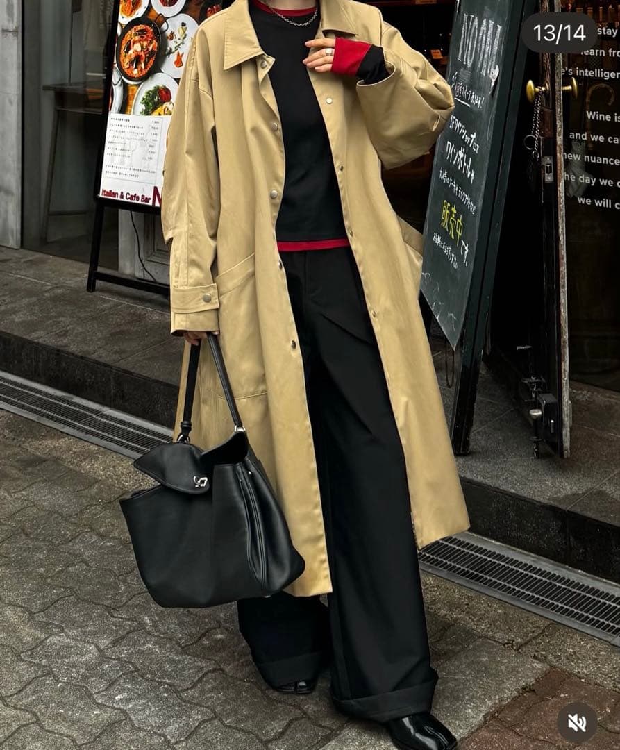micat  FASHIRU ステンカラーコート　ベージュ
