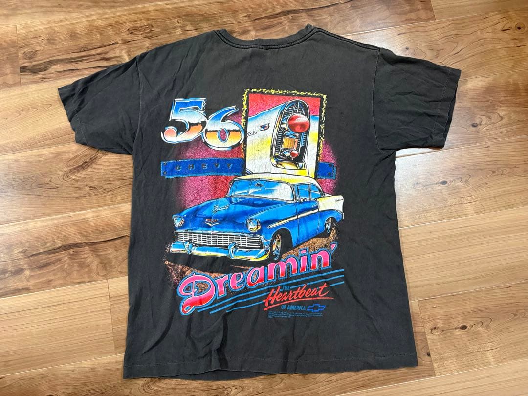 80sシングルステッチSSIシボレーTシャツUSA製/チャンピオンヘインズL