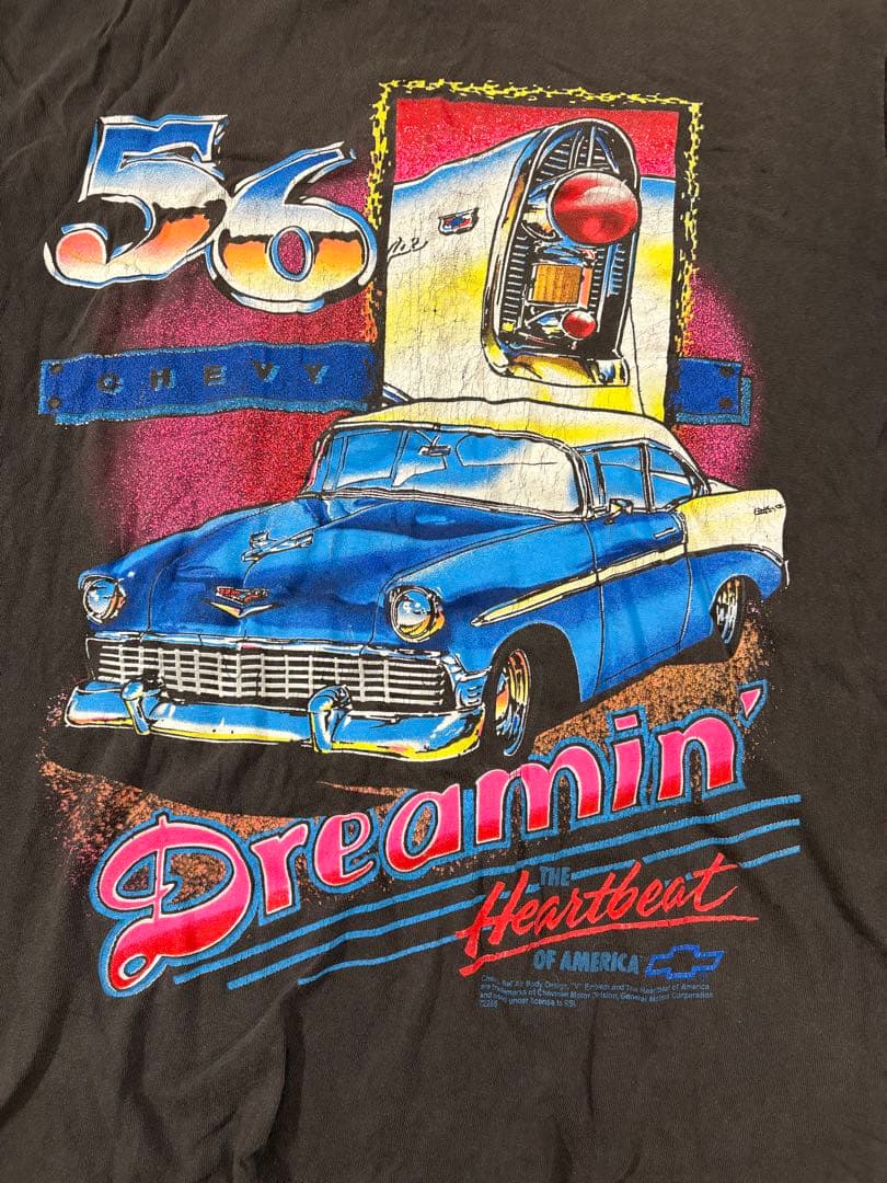 80sシングルステッチSSIシボレーTシャツUSA製/チャンピオンヘインズL