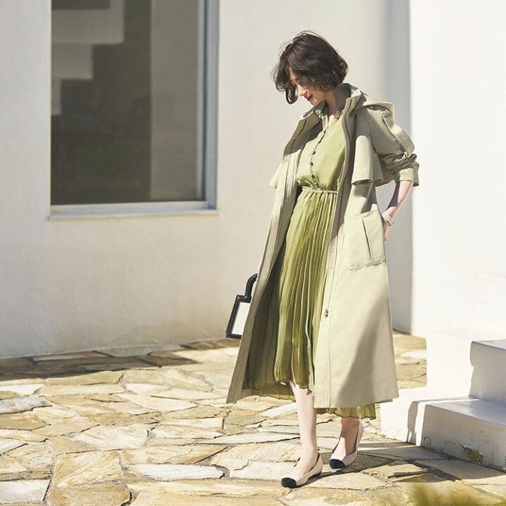 RUIRUE BOUTIQUE 2WAYフードロングトレンチコート S
