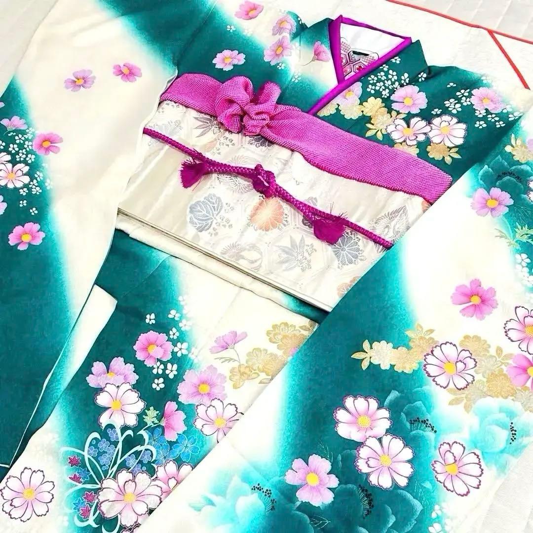ハナ☆ハナ✨　美品　正絹振袖セット　振袖フルセット