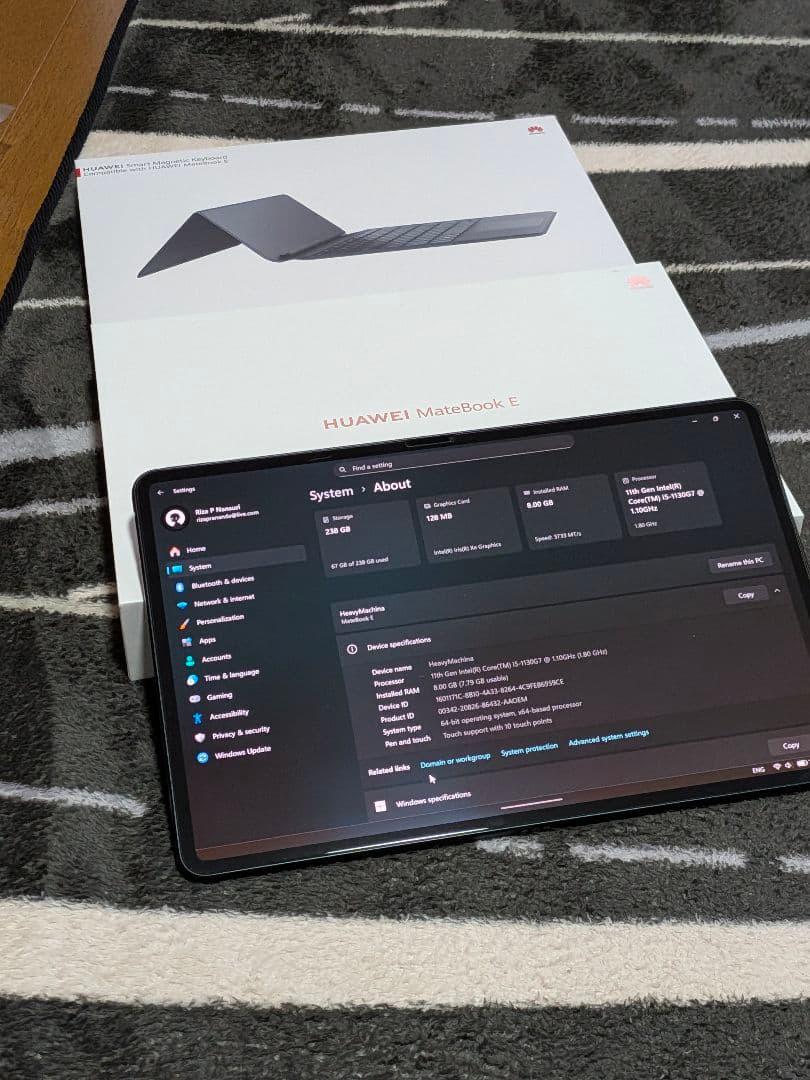 Windowsタブレット本体 Huawei Matebook E i5-1130G7 8GB/256GB