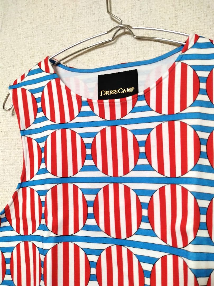 DRESS CANP 日本製 新品　未使用　タンクトップ　総柄　S 44 　袖無