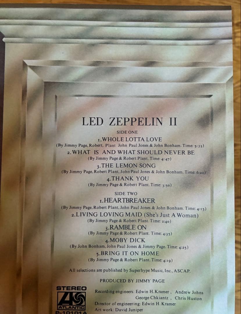 未使用ミント！「LED ZEPPELIN II」LP盤国内盤、ポスター付