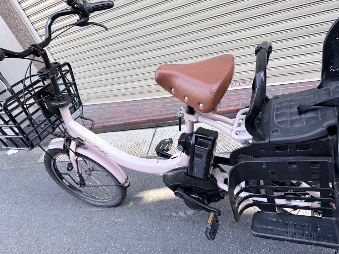 大阪府　子供乗せ　ヤマハ　電動アシスト自転車 チャイルドシート付き ピンク