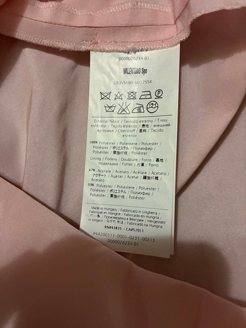 RED VALENTINO レッドバレンティノ　ピンクノースリーブ ワンピース