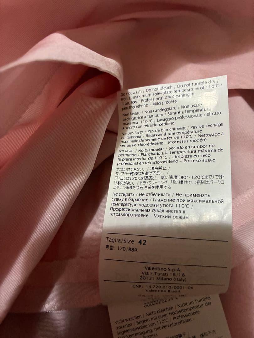 RED VALENTINO レッドバレンティノ　ピンクノースリーブ ワンピース