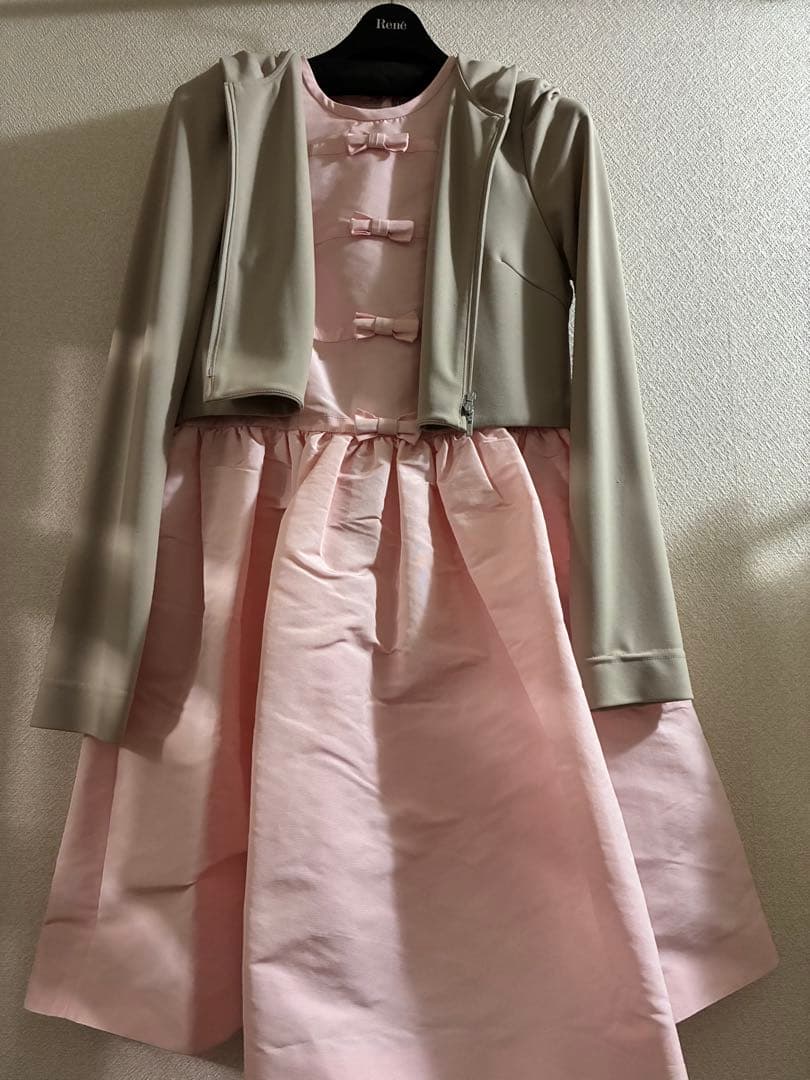 RED VALENTINO レッドバレンティノ　ピンクノースリーブ ワンピース
