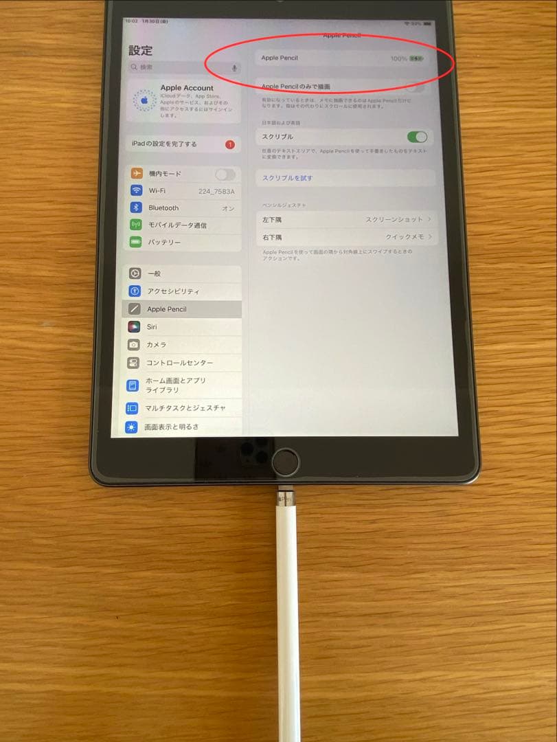 Apple Pencil 第1世代　動作確認済み　アップルペンシル