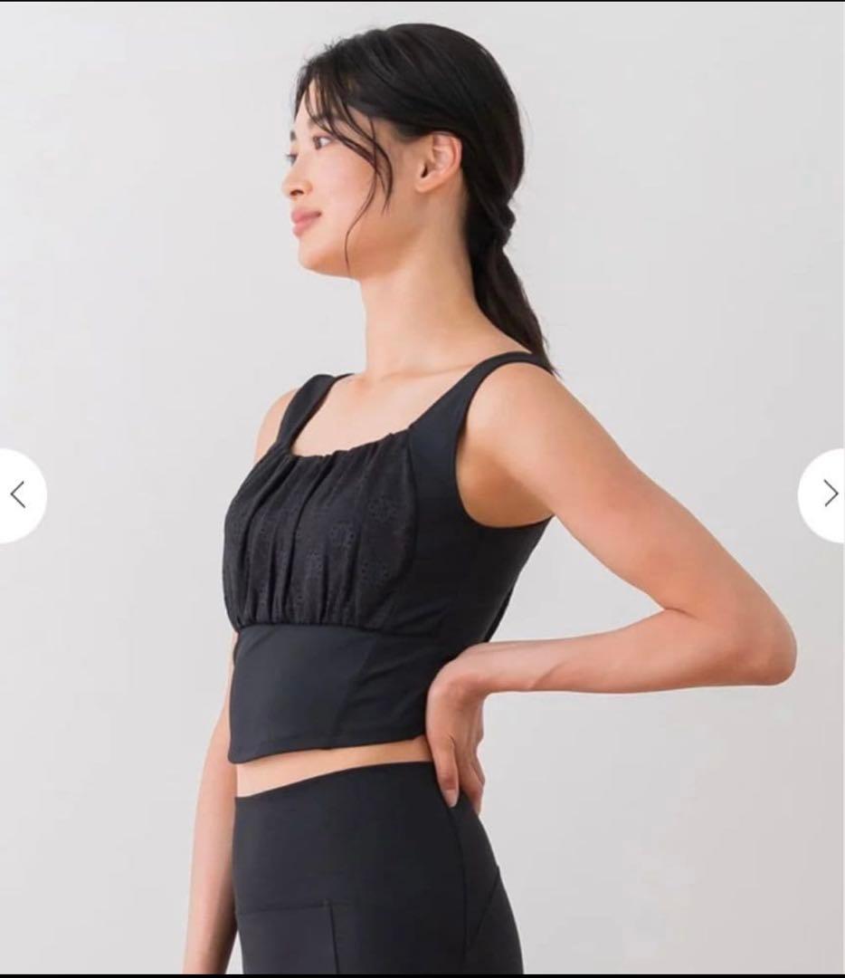 SUKALAフラワーレースブラトップ S 新品 ブラック スカラ