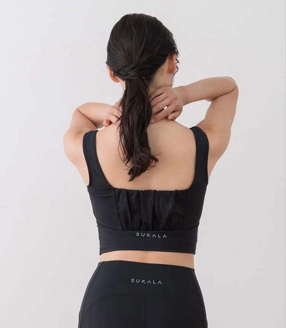SUKALAフラワーレースブラトップ S 新品 ブラック スカラ