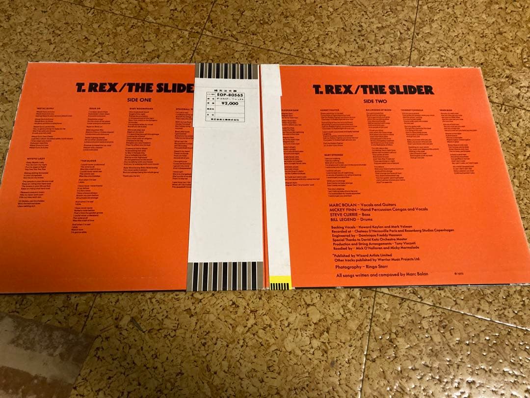 日本・完全版！！T. REX THE SLIDER サイン入り