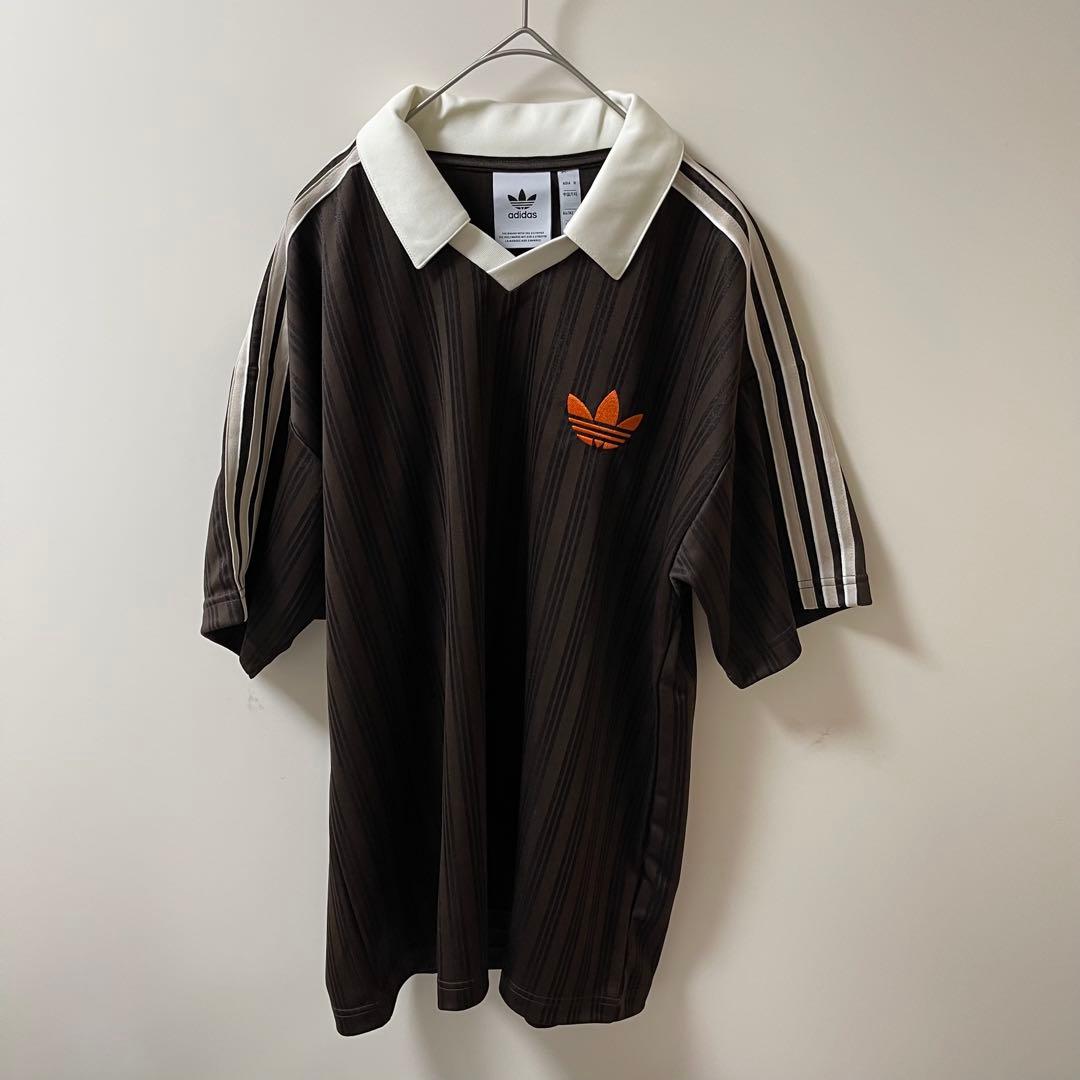 新品L】アディダス　フットボールジャージ Tシャツ 半袖　ブラウン⭐️当日発送⭐️
