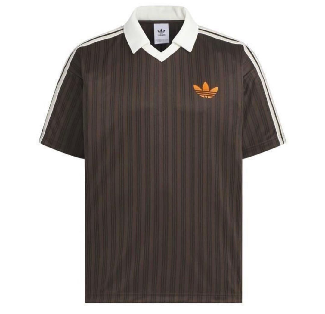 新品L】アディダス　フットボールジャージ Tシャツ 半袖　ブラウン⭐️当日発送⭐️