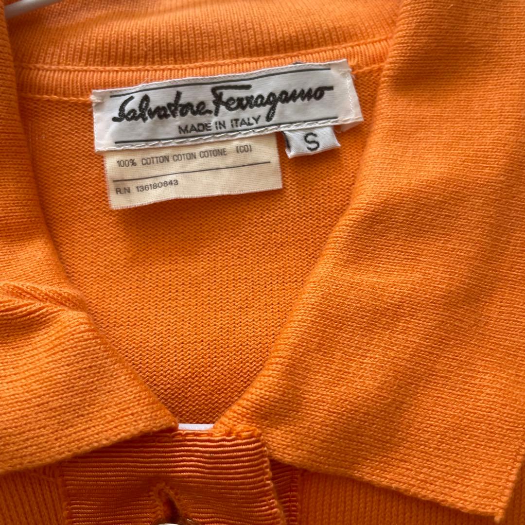 Salvatore Ferragamo オレンジ ポロシャツ S