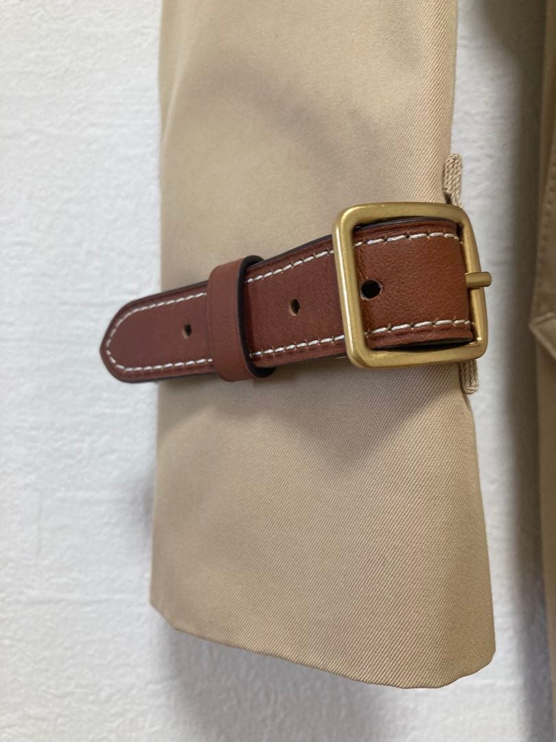 【新品・未使用】COACH コーチ　トレンチコート　牛革装飾　春