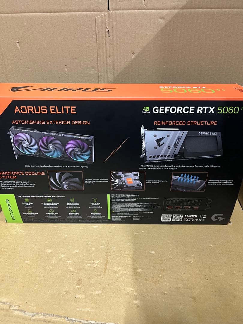 だ*R様 GIGABYTE RTX5060Ti 搭載 グラフィックボード 16G