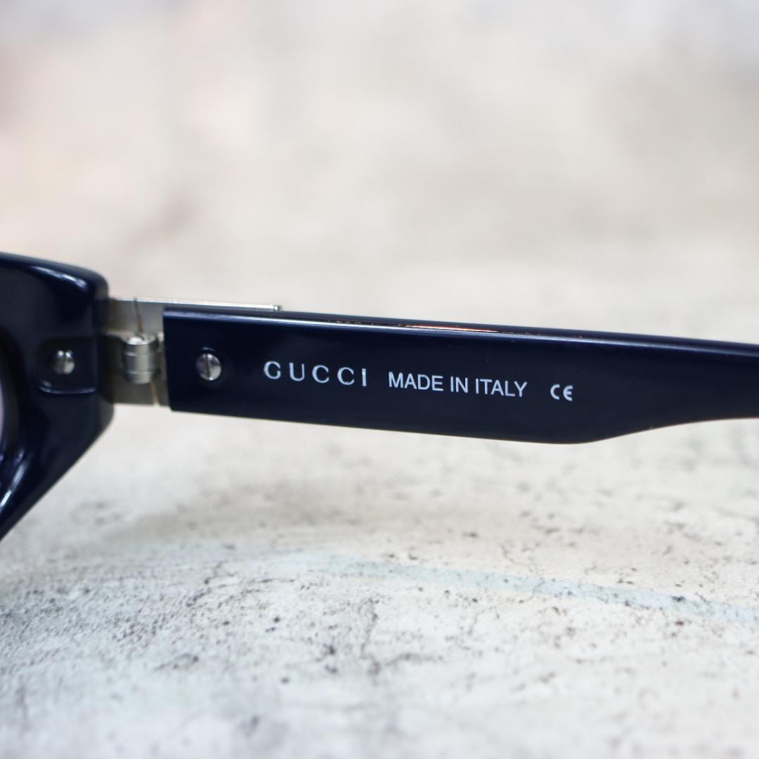GUCCI グッチ ロゴプレート オーバル サングラス ブラック ユニセックス