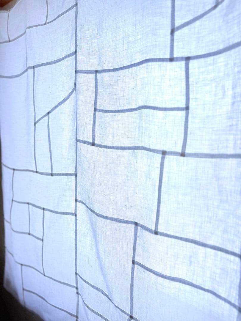 手縫い ポジャギ ベルギーリネン 90×75cm ホワイト