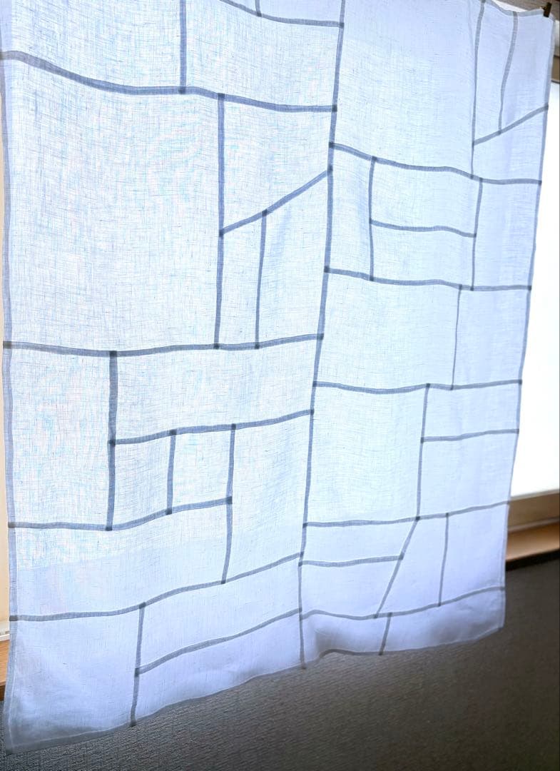 手縫い ポジャギ ベルギーリネン 90×75cm ホワイト